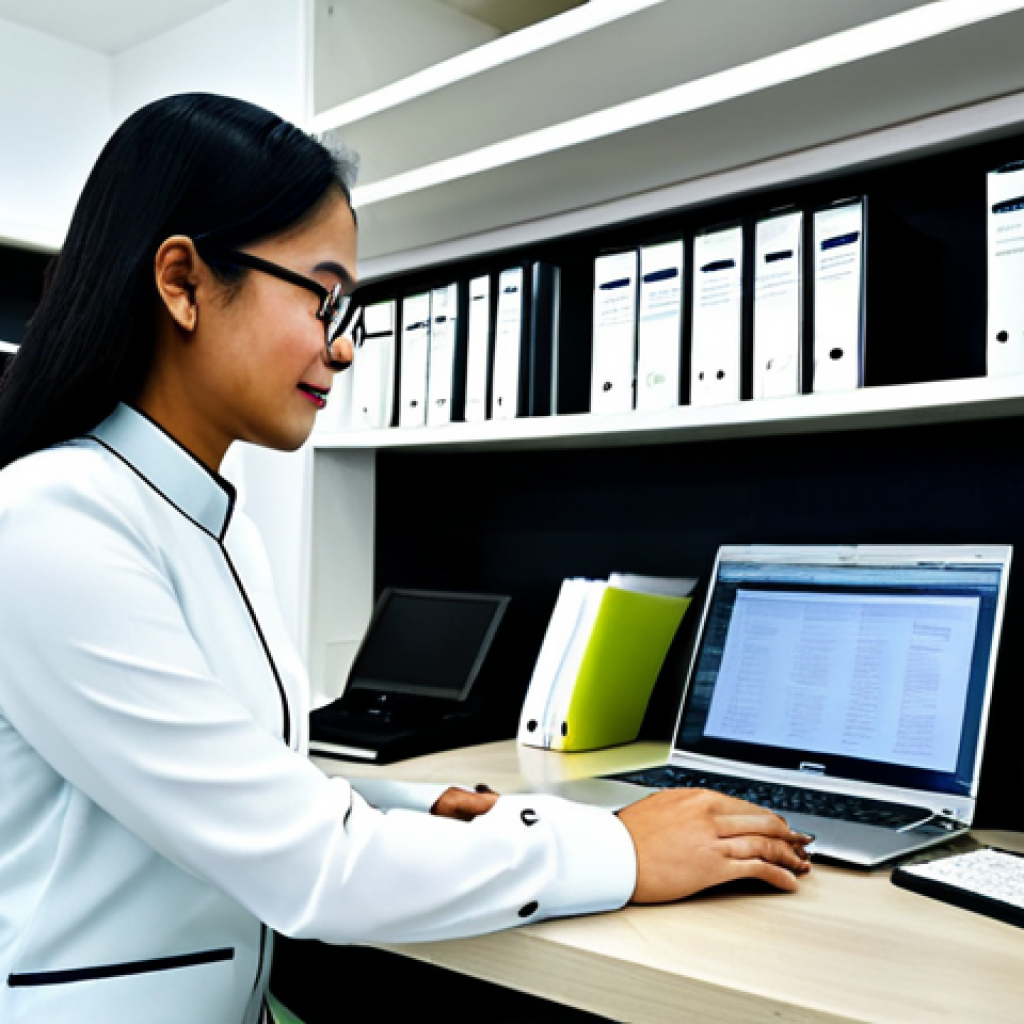 Modern Law Office Scene**

"A brightly lit, modern law office in Kuala Lumpur. A professional lawyer, fully clothed in a modest baju kurung, is using a computer with legal software displayed on the screen. Bookshelves filled with legal texts line the walls. The atmosphere is clean, efficient, and high-tech. Perfect anatomy, correct proportions, natural pose, well-formed hands.  Safe for work, appropriate content, fully clothed, professional, family-friendly, high quality."

**
