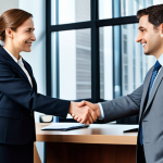 **

"A professional lawyer in a modest office setting, fully clothed in appropriate business attire, shaking hands with a client. The scene conveys trust and understanding. Safe for work, perfect anatomy, natural pose, professional environment, family-friendly."

**