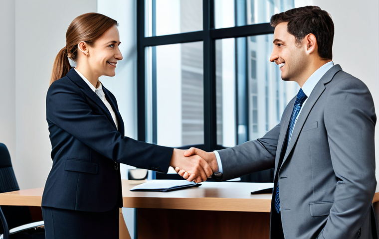 **

"A professional lawyer in a modest office setting, fully clothed in appropriate business attire, shaking hands with a client. The scene conveys trust and understanding. Safe for work, perfect anatomy, natural pose, professional environment, family-friendly."

**