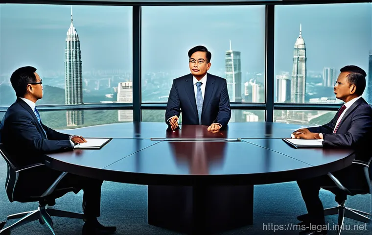 법률자문가의 이직 준비 - **Prompt:** A vibrant and diverse group of Malaysian professionals, including Malay, Chinese, and In...