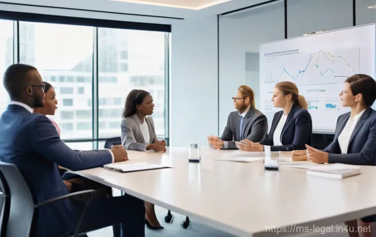 법률 자문가의 전문 지식 강화법 - **Prompt 1: "A diverse group of legal professionals, including men and women of various ethnicities,...