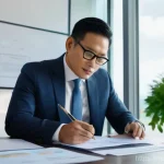 법률 자문가의 법적 분쟁 해결법 - **Prompt for Property Law Consultation:**
"A diverse Malaysian male legal consultant, sharply dr...