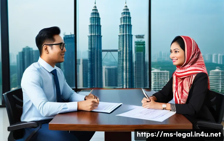 법률 자문가의 법적 절차 설명 - **Image Prompt 1: Property Legal Advice for First-Time Homebuyers in Malaysia**
    "A professional ...