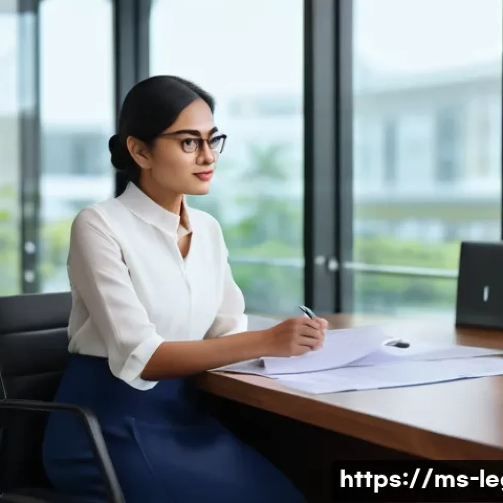 법률 자문가의 사건 처리 스킬 - A professional Malay lawyer in a modern office, attentively listening to a Malay client who is dress...